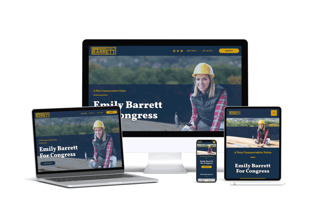 Emily Barrett for Congress campaign website