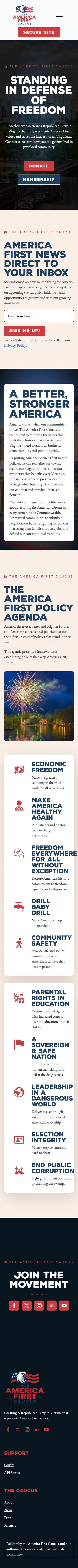 America First CA phone view
